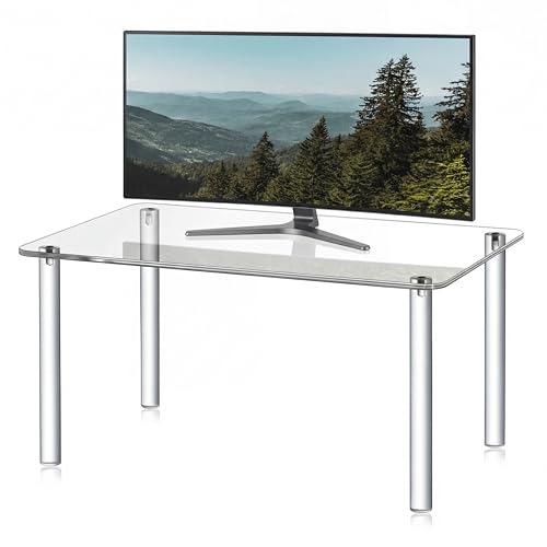 1 Pcs 18 Inch Extra Large Acrylic Risers Display Stands Rectangular Plant 4-leg Acrylic Stand, 6mm Thick Clear Shelf Riser Display Stands for Decor Collectibles Figures and Item Photography - color: Acrylic, size: 18×12×10in