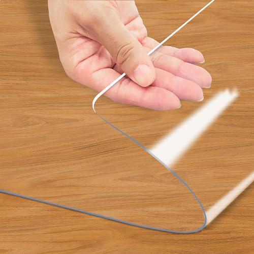 Kasepie PVC Clear Table Cover Protector 36X60Inch, 2mm Thick Plastic Table Cover Rectangle,Clear Table Protector,Desk Protector Mat for Kitchen, Dresser, Writing Desk，Dining Room Table - color: Clear 2mm Thickness, size: 60" x 36" (Rectangular)