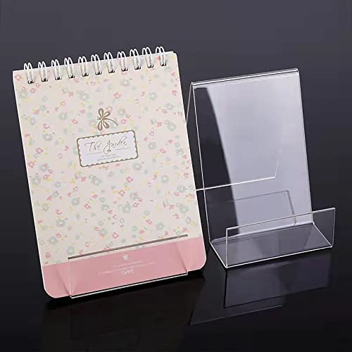 10PCS 4" x 3" Acrylic Book Display Stand Clear Easel with Ledge Tablet Holder for Displaying Books, Pictures, Notebooks, CDs, Artworks, etc (Small(10 Pack))
