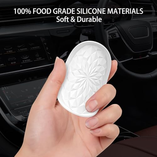 ME.FAN Car Coasters for Cup Holders [4 Pack] - 2.75In Silicone Auto Mug Mats - Universal Non-Slip Recessed Car Interior AccessoriesWhite - color: 4pack-white