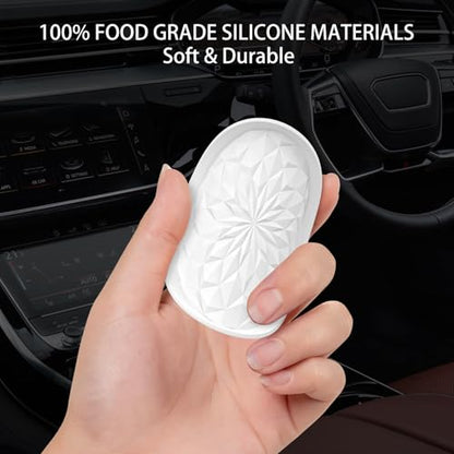 ME.FAN Car Coasters for Cup Holders [4 Pack] - 2.75In Silicone Auto Mug Mats - Universal Non-Slip Recessed Car Interior AccessoriesWhite - color: 4pack-white