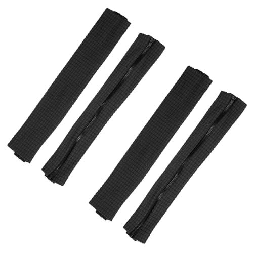 PATIKIL 22x4.3 in Office Chair Armrest Covers, 2 Pair Office Chair Arm Covers Long Computer Chairs Arm Rest Cover with Zipper Removable Rest Slipcover Hand Rest Protector, Black - color: Black, size: 22"