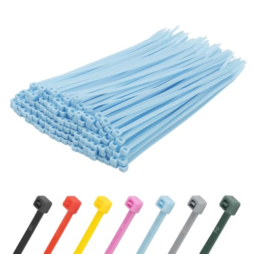 8 Inch Blue Zip Ties 500 Pack, 45 LBS Tensile Strength, Self-Locking Nylon UV Resistant Cable Ties for Indoor & Outdoor - color: Blue, size: 8inch (500pcs)