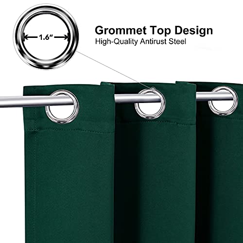 ChrisDowa Blackout Curtains for Bedroom and Living Room 40 Inches Long | 2 Panels Set, Thermal Insulated, Light Blocking, Room Darkening, Grommet, Window Treatment Drapes, Forest Green, 29 x 40 Inch - color: Forest Green, size: 29"W x 40"L (Pack of 2)