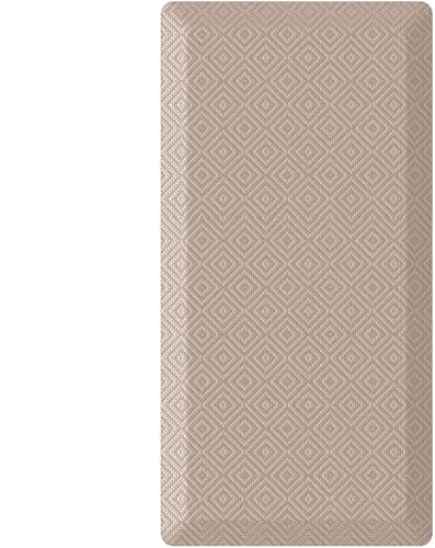 Ophanie Kitchen Mats for Floor,3/4 inch Thick,24x70 Anti Fatigue Cushioned Mat with 99+ Pairs of Anti-Slip Bottom Ridges,Kitchen Rugs,Waterproof,Comfort Ergonomic Standing Mat for Office,Home,Sink - color: Beige, size: 24"L x 70"W x 0.8"Th