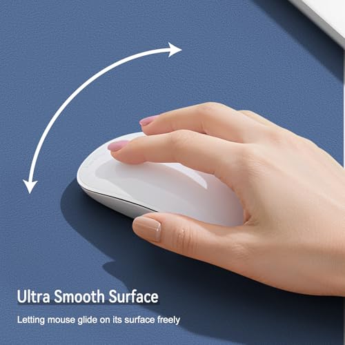 Dual Sided Leather Desk Mat - Waterproof Desk Pad - Ideal for Large Mouse Pad and Desk Mats on Top of Desks (Blue, 33"*13") - color: Blue, size: 33"*13"