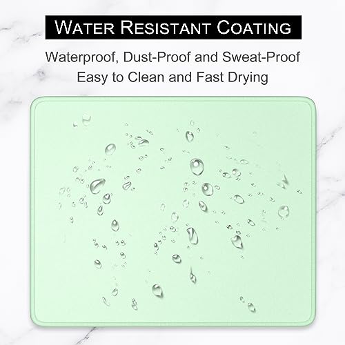 Hsurbtra Mouse Pad, Premium-Textured Square Mousepad 10.2 x 8.3 Inch, Stitched Edge Anti-Slip Waterproof Rubber Pretty Cute Computer Mat for Office Gaming Laptop Women Kids Lake Green - color: Lake Green, size: Square Mousepad (10.2" x 8.3")