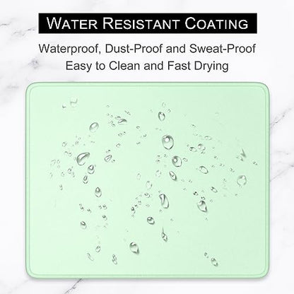 Hsurbtra Mouse Pad, Premium-Textured Square Mousepad 10.2 x 8.3 Inch, Stitched Edge Anti-Slip Waterproof Rubber Pretty Cute Computer Mat for Office Gaming Laptop Women Kids Lake Green - color: Lake Green, size: Square Mousepad (10.2" x 8.3")