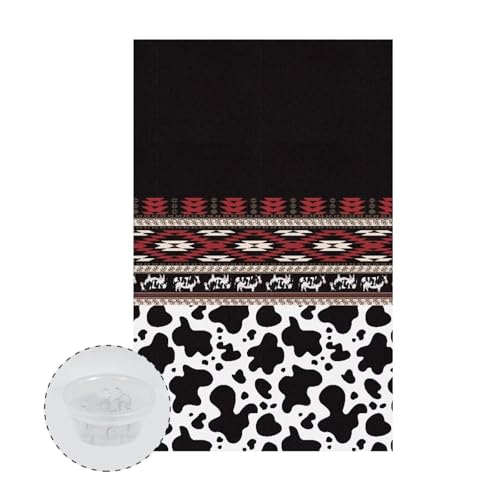 Aztec Tribe Geometric Cow Print Recliner Headrest Protectors, Anti-Wear Sofa Headrest Protective Cover for Furniture Slipcovers Headrest Cover for Sofa Furniture Chair Theater Seat - color: Aztec Tribe Geometric Cow