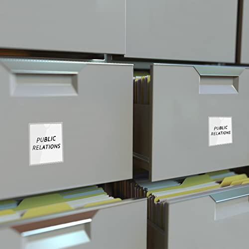 30 Pack Self-Adhesive Index Card Pockets with Top Open for Loading - Ideal Index Card Holder for Organizing and Protecting - Crystal Clear Plastic (4.13 x 4.13 Inches) - size: 4.13 x 4.13 Inches