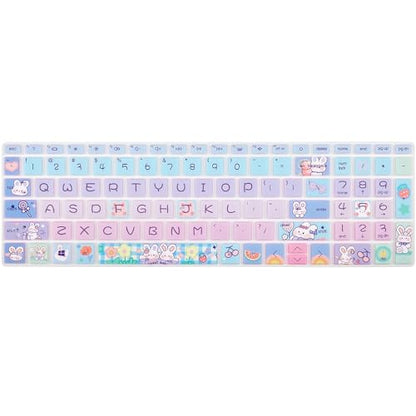 Keyboard Cover for 15.6 HP Laptop 15-fc 15-fd 15t-fd 15z-fc Series, HP Pavilion 15-eg 15t-eg 15-eh 15-er, 17z-ca 17-cn 17-cp 17z-cp Series, Cute Bunny - color: Cute Bunny