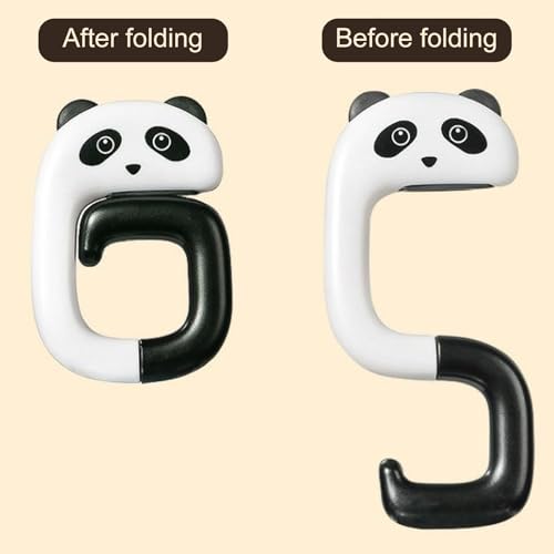 No-Drill Adjustable Desk Hook for Bags - Portable Clip-On Hanger for Backpacks, Handbags & Accessories, Space-Saving Table Mount for Home or Office,Black
