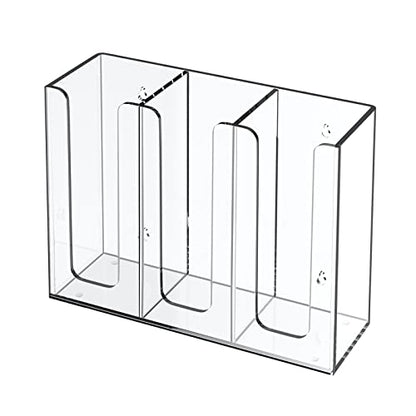 Richboom Acrylic Coffee Cup and Lid Storage Organizer Holder, 3 Compartments, Clear - color: Clear-3 Compartment