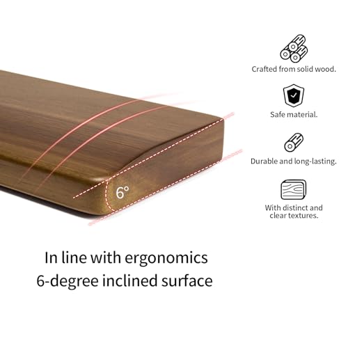 Ergonomic Wood Wrist Rest Support for 60-68 Key Mechanical Keyboard | 11.8" for 60%-75% Key Keyboard, Wrist Pain Relief, Easy to Clean and Smooth No Odor, Support Wrist to Coding Typing and Play - size: for 60-68 Key