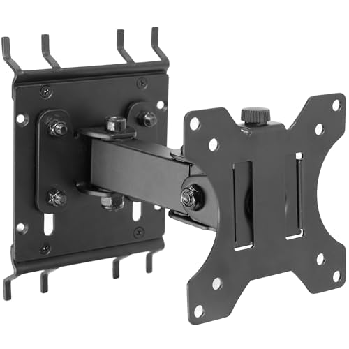 VIVO Articulating Single Monitor Pegboard Mount with Arm, Fits Screens up to 32 inches and Peg Boards up to 0.25 inches Thick with 1 inch Hole Spacing, Black, MOUNT-PB2A - size: up to 32" screens, style: Extended
