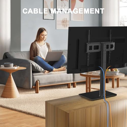 XINLEI Universal Swivel TV Stand Base Table Top TV Stand for 23-70 Inch TVs 70 Degree Swivel, 6 Height Adjustable Tall Monitor Mount Stand, Max VESA 400x400mm,Holds up to 88lbs TS206 - style: H-Shape 400x400mm Vesa