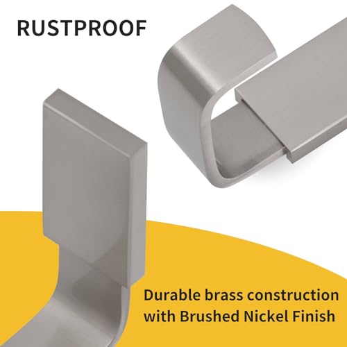 BESy Clothes Hook Single Towel Hooks for Bathroom Kitchen Garage Square Style Robe Hooks Coat and Hat Hook, Wall Mounted with Screws, Stainless Steel, Brushed Nickel - color: Brushed Nickel, size: 1 Pack