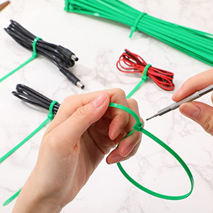 Shappy 24 Inch 50 Pcs Zip Ties Heavy Duty Strong Large Cable Wire Ties Zip Industrial Sturdy Wire, Awnings Tying Branches Bundling of Crops Fixed Water Pipes (Green) - color: Green, size: 24 inch