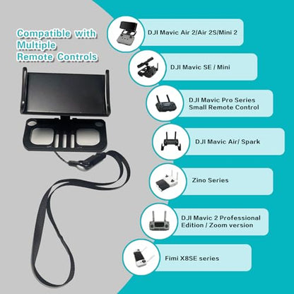 Drone Controller Bracket and Tablet Bracket, with Neck Strap | 4.7-12.9 inch Adjustable Bracket.Compatible With DJI Mavic Air/Mini Series,