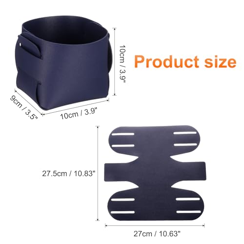 uxcell Valet Tray Organizer, PU Leather Desktop Storage Organizer Box Tray Entryway Table Bedside Nightstand Catchall Vanity Tray for Jewelry Key Coin Watch Wallet (Dark Blue) - color: Dark Blue