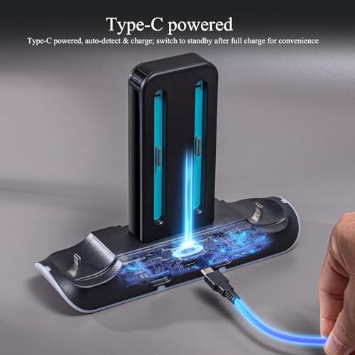 Switch 2 Charging Station for 4 Joy-Con & 2 Pro Controllers, 6-in-1 Fast Charging Dock with RGB LED Indicator, Compatible with Nintendo Switch 2/1/OLED