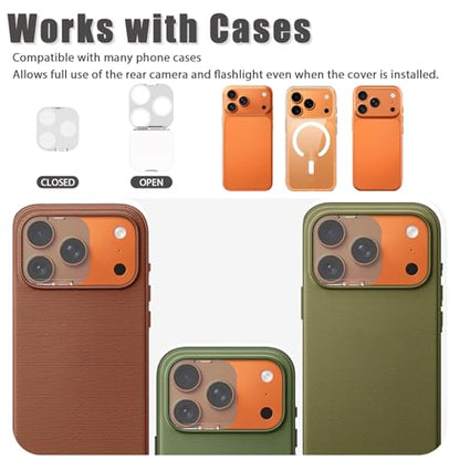 Camera Lens Cover Compatible for iPhone 17 Pro/17 Pro Max,Camera Lens Protector to Protect Privacy and Security,Strong Adhesive -2 Pack-Clear - size: 17 Pro/17 Pro Max