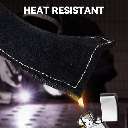 ARCCAPTAIN TIG Welding Torch Cable Cover, MIG Plasma Tig Torch Cover Resistant Leather with Zipper 3.7M (12FT) Length - size: 12 FT(3.7M)