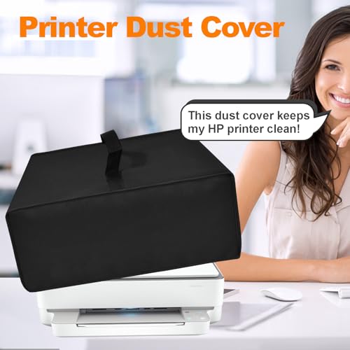 Printer Dust Cover Antistatic Water-Proof Cover Heavy Duty 600D Nylon Dust Sleeve for HP, EPSON,CANON, BROTHER, printer Universal Case Protector for Printer (11.8''D × 15.7''W x 7.1''H)