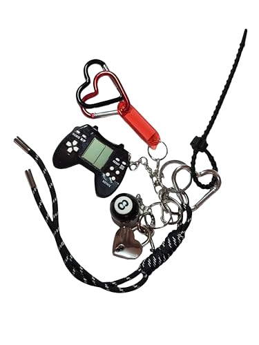 Designer Rope Bag Charms for Handbag Y2k Accessories Purse Charm Hanging Ornament Backpack Charm - color: Black Game Console
