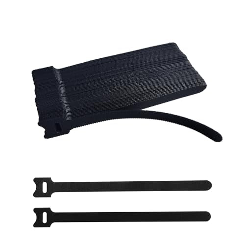 8 Inches Black Reusable Cable Ties,Multi-purpose Adjustable Cord Straps, Cable Organizer,Cord Wrap and Hook Loop Cords Management,Adjustable Cord Ties for Organizing Home, Office, Data Centers,56 PCS - size: 8inches-56pcs