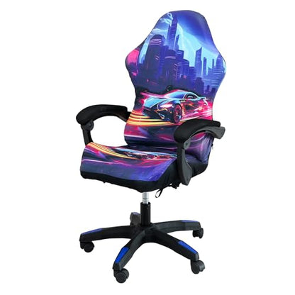 Gaming Chair Covers, 3D Printing One-piece Universal Fit Gaming Chair Seat Cover with Armrest Sloipcover(Color:Style 2) - color: Style 2