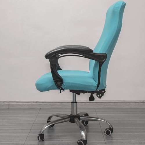 Melaluxe Office Chair Cover - Universal Stretch Desk Chair Cover, Computer Chair Slipcovers (Size: L) - Azure - color: Azure, size: Large Chair Cover
