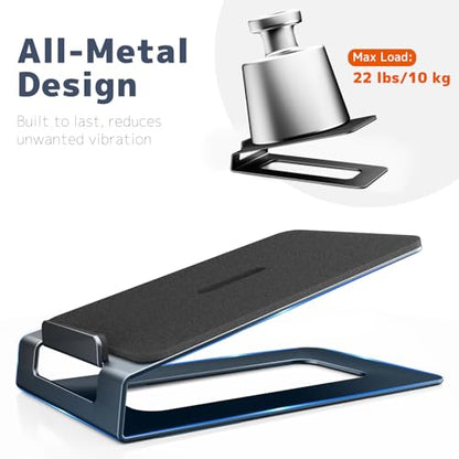 Desk Speaker Stands for Most Bookshelf Speakers,22 lbs Capacity, 16° Tilt Angle Speaker Risers with Anti-Vibration Pads,Compact for 3"-4" Studio Monitors,Space-Saving Stands for PC Speakers,Black - size: Height: 2.87"