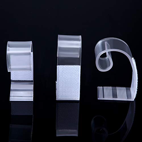Boao 25 Pieces Table Skirting Clips SMC Model Plastic Tablecloth Clips for Table 1.5-2 Inch with Hook and Loop for Meeting Party Indoor Outdoor Events (Pack of 2) - size: 1.5 - 2 Inch (Pack of 2)