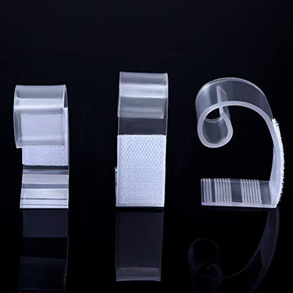 Boao 25 Pieces Table Skirting Clips SMC Model Plastic Tablecloth Clips for Table 1.5-2 Inch with Hook and Loop for Meeting Party Indoor Outdoor Events (Pack of 2) - size: 1.5 - 2 Inch (Pack of 2)