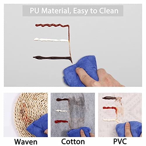 Wipeable Placemats Leather Table Mats Waterproof Heat-Resistant Easy to Clean for Dining Table Set Kitchen Table (2, Slate Grey) - color: Slate Grey, size: set of 2