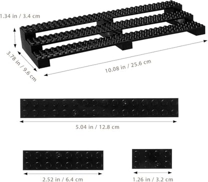 Minifigures Display Stand Buiding Blocks, Display Shelves, Compatible with Lego, 3 Tier Mini Figure Case, Display Stand for Organizing Your Minifigure Collection - color: Black