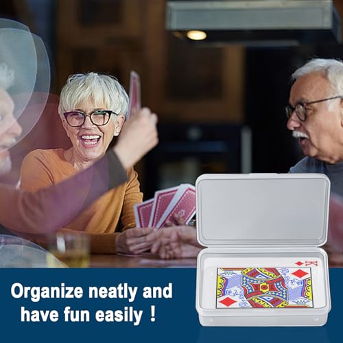 Blank Card Case, 8 Pack Clear Plastic Card Deck Box, Snaps Closed - Storage Box for Base Ball Trading Cards, Business Cards & More - color: 8 PCS Clear
