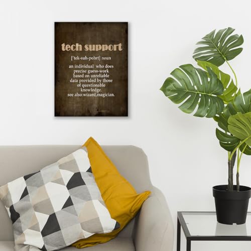 AEHIE Technology Classroom Decor, Tech Support Definition Wall Art, Office Decor, The Office Poster Technical Support Print Framed Canvas Wall Art 1114