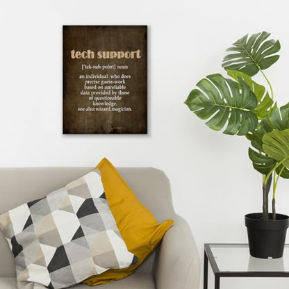 AEHIE Technology Classroom Decor, Tech Support Definition Wall Art, Office Decor, The Office Poster Technical Support Print Framed Canvas Wall Art 1114