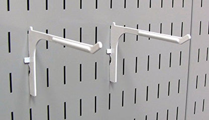 Wall Control 6in Reach Extended Hook Pair - Slotted Metal Pegboard Hooks Pegboard and Slotted Tool Board - White - color: White, size: 2 Count