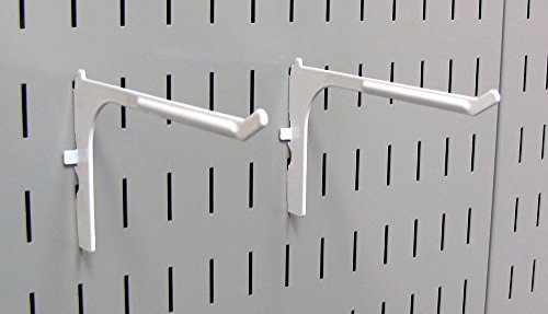 Wall Control 6in Reach Extended Hook Pair - Slotted Metal Pegboard Hooks Pegboard and Slotted Tool Board - White - color: White, size: 2 Count