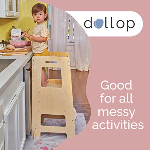 Dollop Disposable Splat Mats (30-Pack) – Large 47” Water-Resistant High Chair Floor Protector – Baby Led Weaning & Toddler Meal Supplies – Biodegradable & Compostable (Rose Wildflower) - color: Rose Wildflower