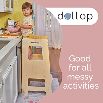 Dollop Disposable Splat Mats (30-Pack) – Large 47” Water-Resistant High Chair Floor Protector – Baby Led Weaning & Toddler Meal Supplies – Biodegradable & Compostable (Rose Wildflower) - color: Rose Wildflower