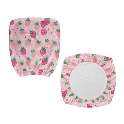 Strawberry Office Chair Cover Dust Proof Computer Chair Seat Cover 2 Piece Dorm Computer Rotating Chair Slipcover Chair Padded Cover Anti-Slip Desk Accessories Polka Dot - color: Strawberry 3