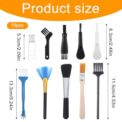 Bewudy 10 PCS Mini Keyboard Cleaning Brushes Kit, Anti-Static Electronic Dust Cleaning Brushes with PP Bristles, for Computer Keyboard, Motherboard, Camera, Small Space