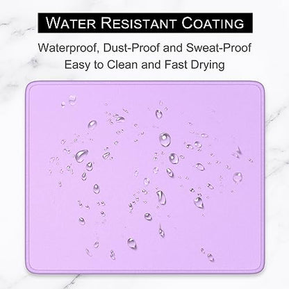 Hsurbtra Mouse Pad, Premium-Textured Square Mousepad 10.2 x 8.3 Inch, Stitched Edge Anti-Slip Waterproof Rubber Pretty Cute Computer Mat for Office Gaming Laptop Women Kids Vanilla Purple - color: Vanilla Purple, size: Square Mousepad (10.2" x 8.3")