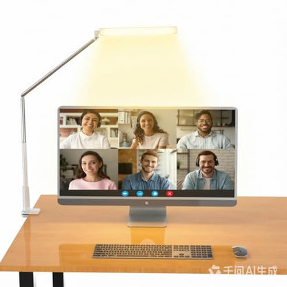 Gift Rechargeable Overhead Video Conference Light for Desk with 3 Models 5 Brightness Levels,Built-in 3600mAh Battery Can be Used for Tiktok,Video Recording,Zoom Meeting,YouTube and Live Broadcast