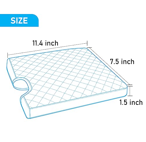 Sinvanho Center Console Cover for Ford F150 F250 F350 F450 F550 2015-2025 with 40/20/40 Jump Seat, PU Leather Middle Console Cover Armrest Seat Box Lid Protective Cover - color: Black