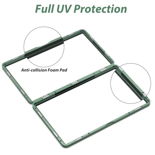ZINHO Graded Card Case Magnetic Aluminum Alloy Slab Protector Display Case Fits 35PT PSA/CGC/CSG Cards, UV Protection (Dark Green) - color: Dark Green, style: PSA Card Case